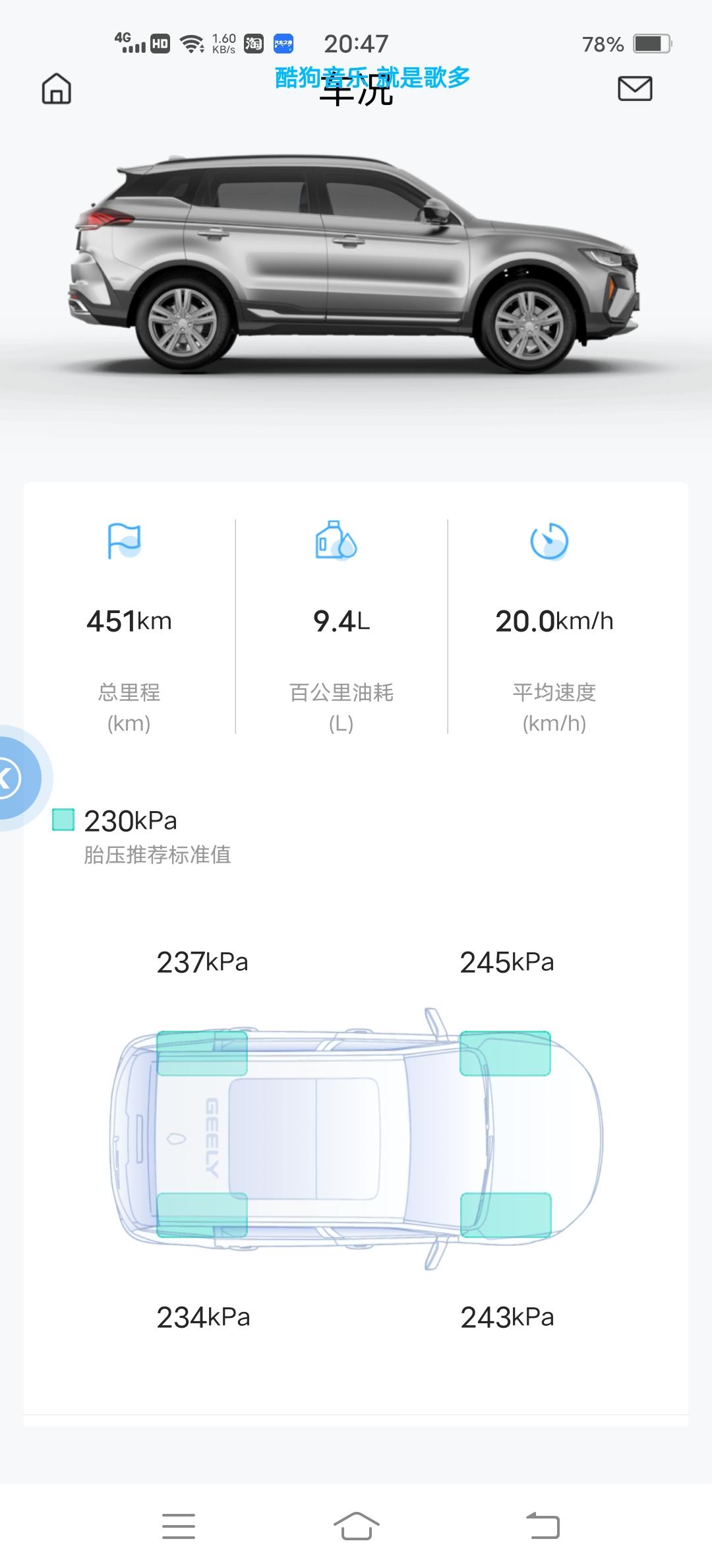吉利博越 轮胎跑热的时候这胎压正常吗？