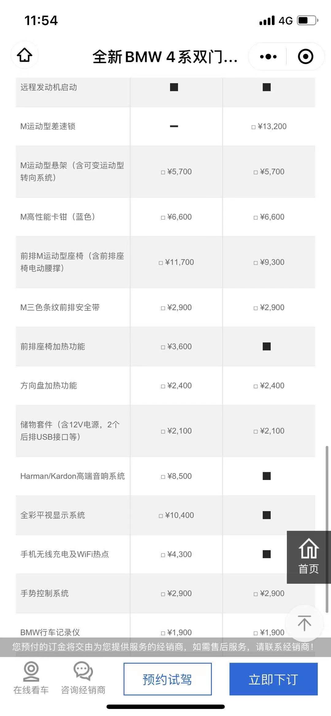 宝马4系 关于选配问题 大家都是怎么选的 有什么必选跟不该选的吗