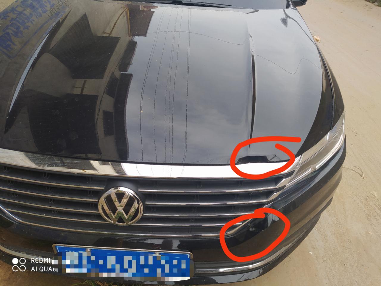 大众朗逸 车友们，这样的只能做钣金么？能不能无痕修复，汽车小白不太懂。