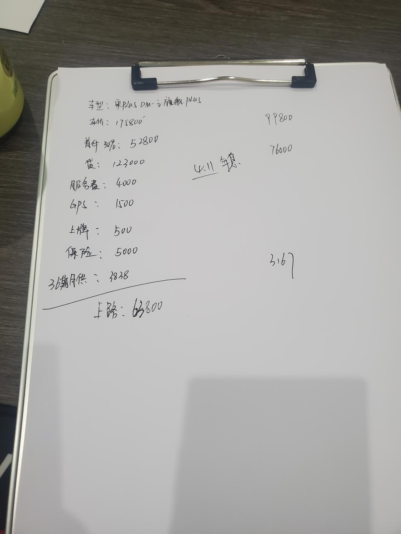 比亚迪宋PLUS DM-i 想问下已经订车的朋友，你们贷款服务费是多少，还有gps这个费用必须给嘛，我这边贷款只有首付 