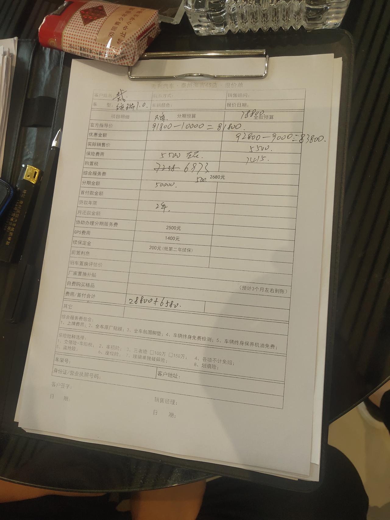 吉利缤瑞 今天到4S店看了一下1.4豪华 落地10个  贵吗