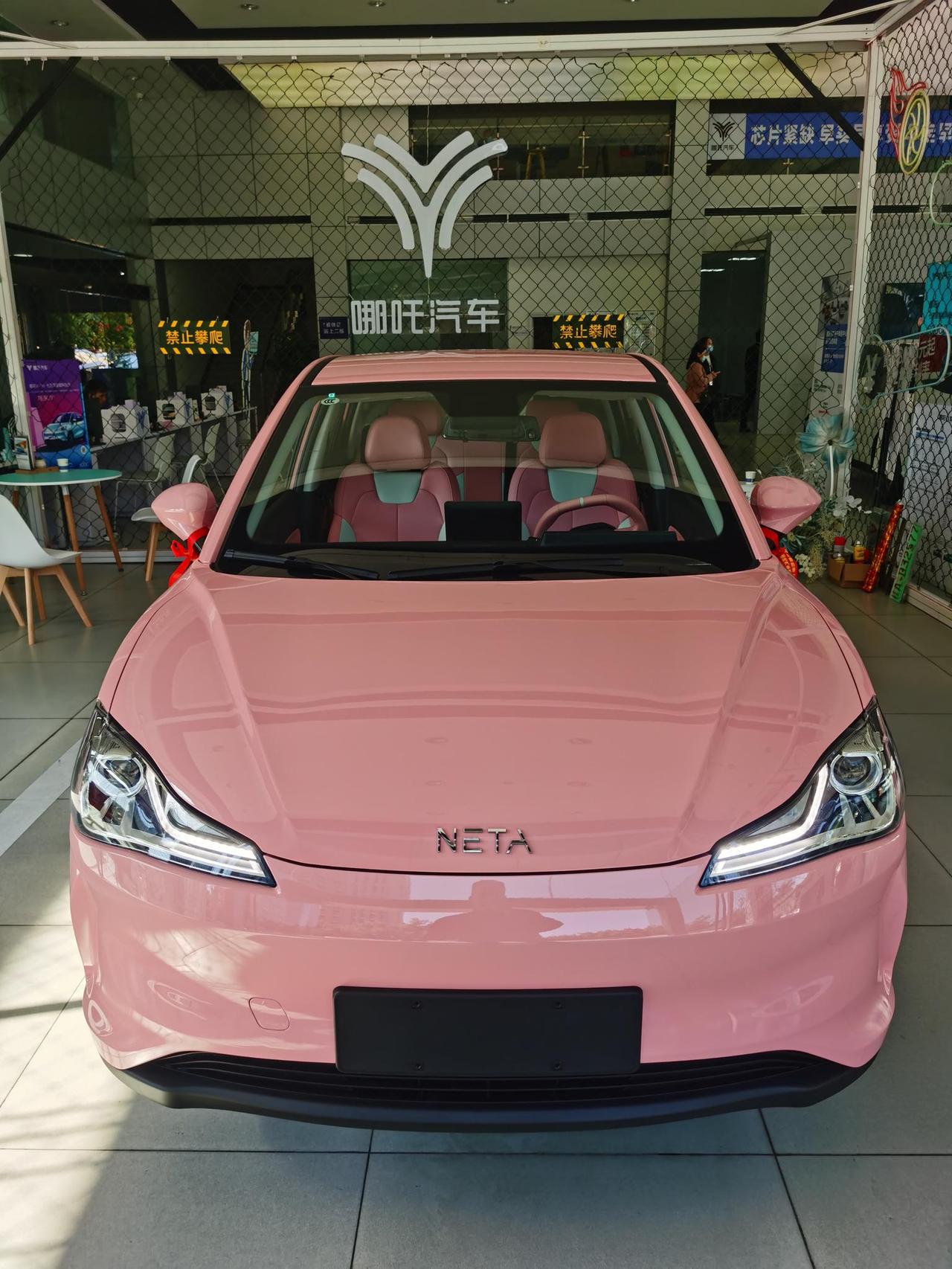 哪吒哪吒V 新手女生小白，第一台车   上下班代步好纠结女生白色好看还是粉色好看今天刚刚看好车，是朋友的朋友帮忙下单的。
