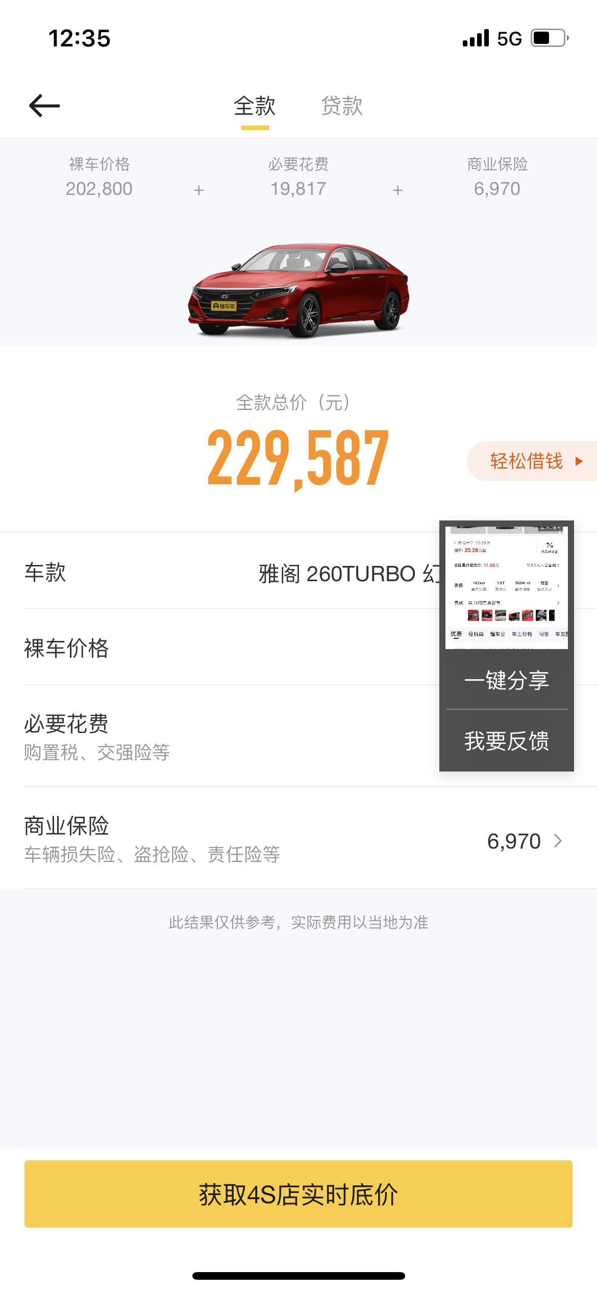 本田雅阁 刚参加工作，国企月薪三千，无租房压力。首付十五万，贷款七万左右，请问养得起吗