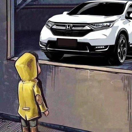 本田CR-V 提车 半个月了 昨晚下班回家 车停车位上挂P档  没熄火 没开空调，想着 歌放首 然后头靠着主驾门！我去 