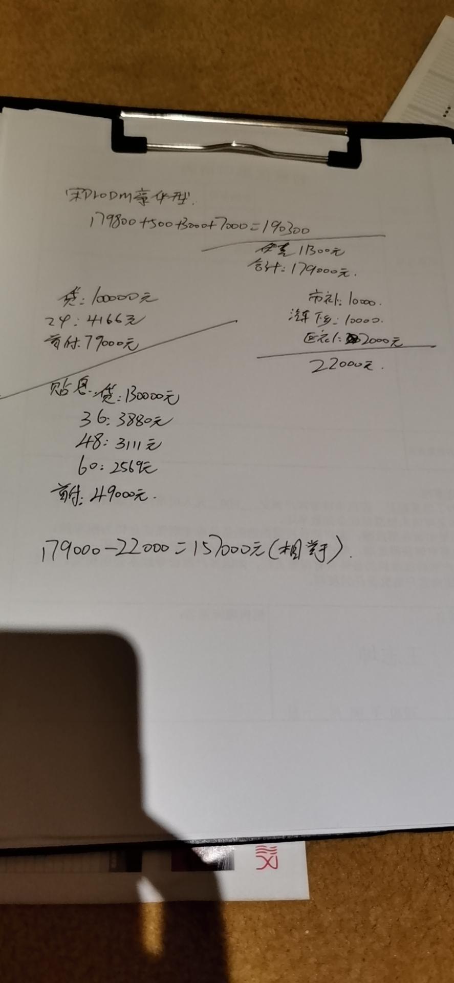 比亚迪宋Pro DM-i 今天看中了比亚迪宋Pro dm豪华版，油电混合的。地址深圳会展中心车展，裸车价差不多18万，车