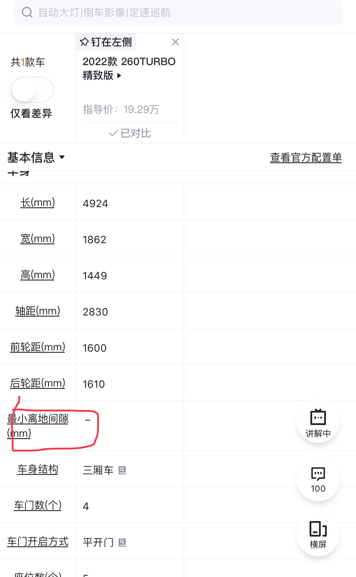 本田英仕派 这个最小离地间隙是多大啊？参数配置上没有