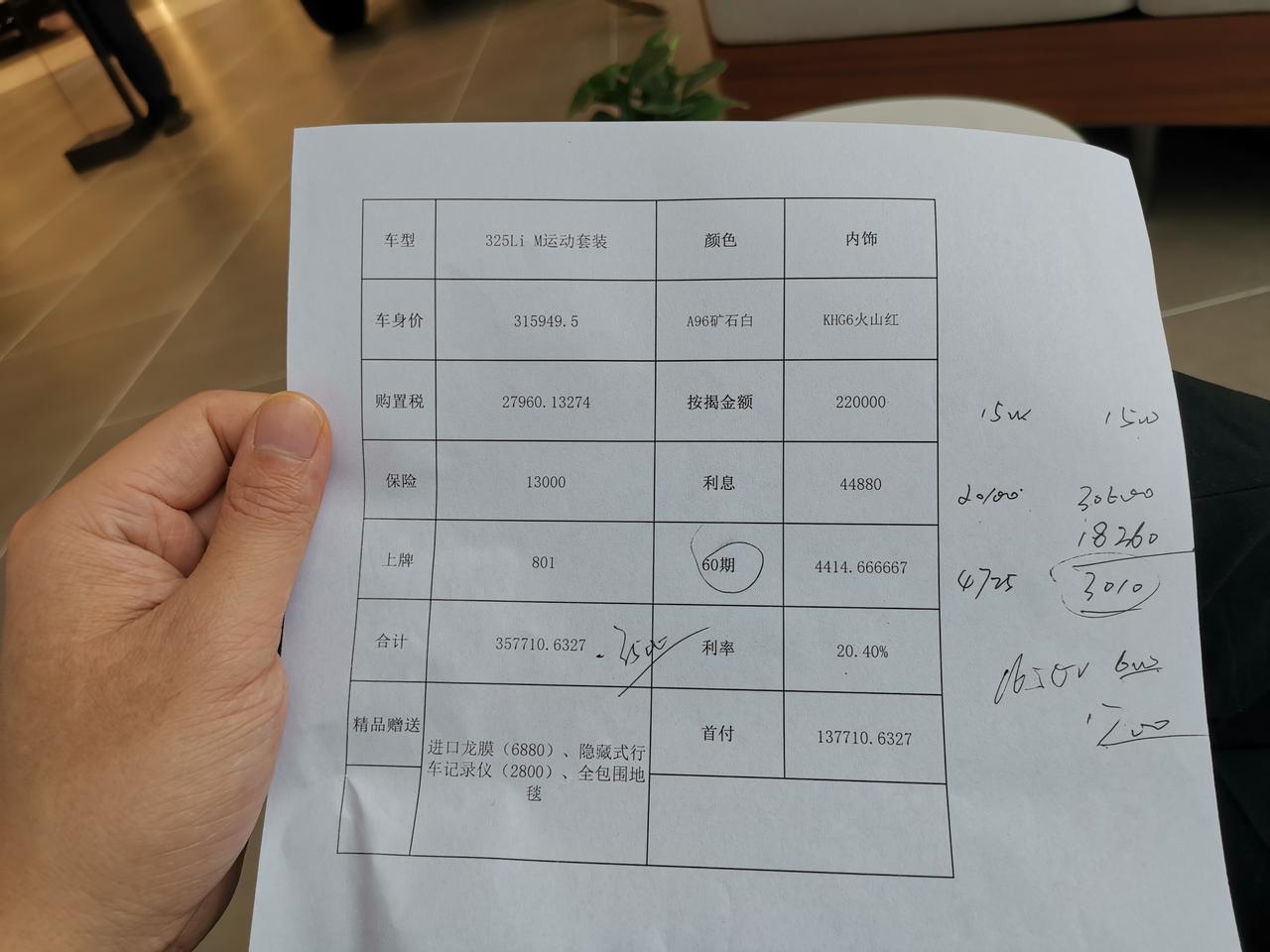 宝马3系 宝马325li运动套装，让分期五年利息44880利率20%，感觉和高利贷一样啊。大家分期的利率都是多少呢？