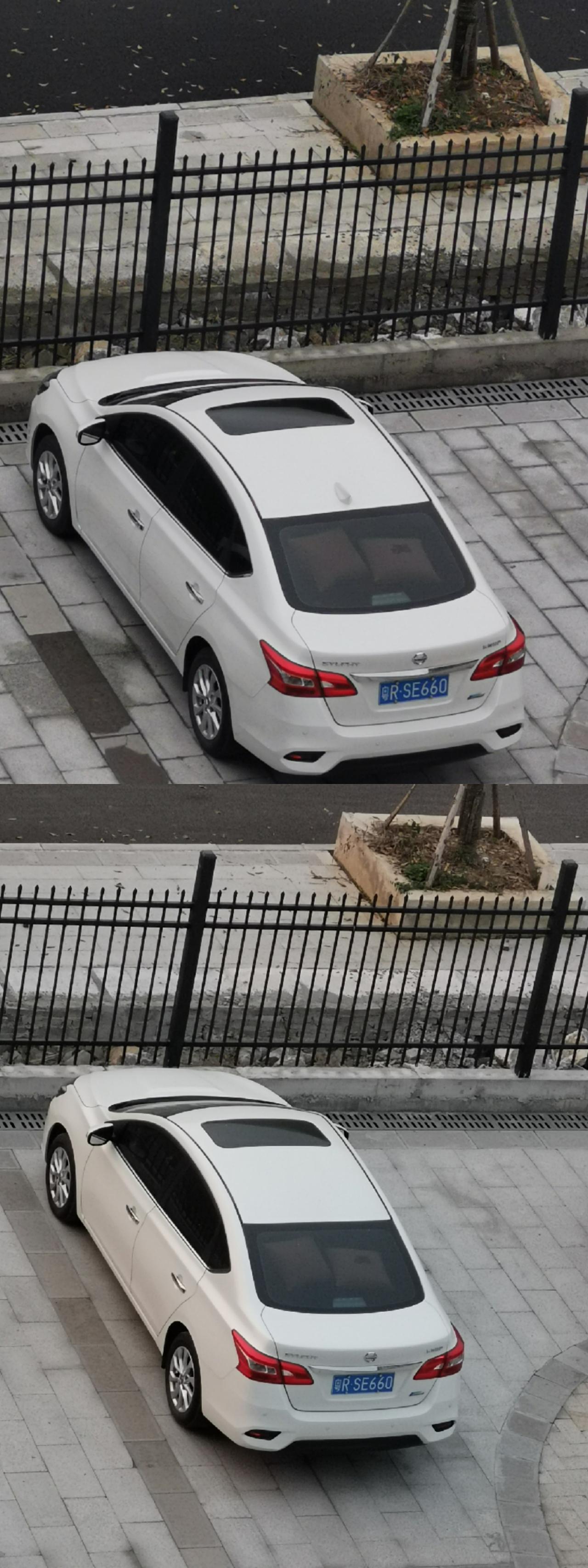 日产轩逸 车顶小装饰安装前后对比