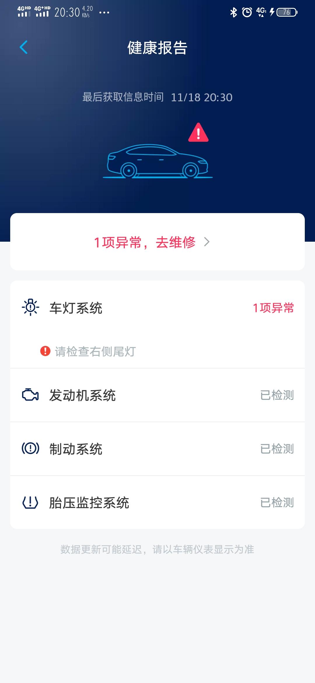 大众帕萨特 你们出现过这种情况吗？我这第二次了，看了一下后尾灯，也没啥问题呀！