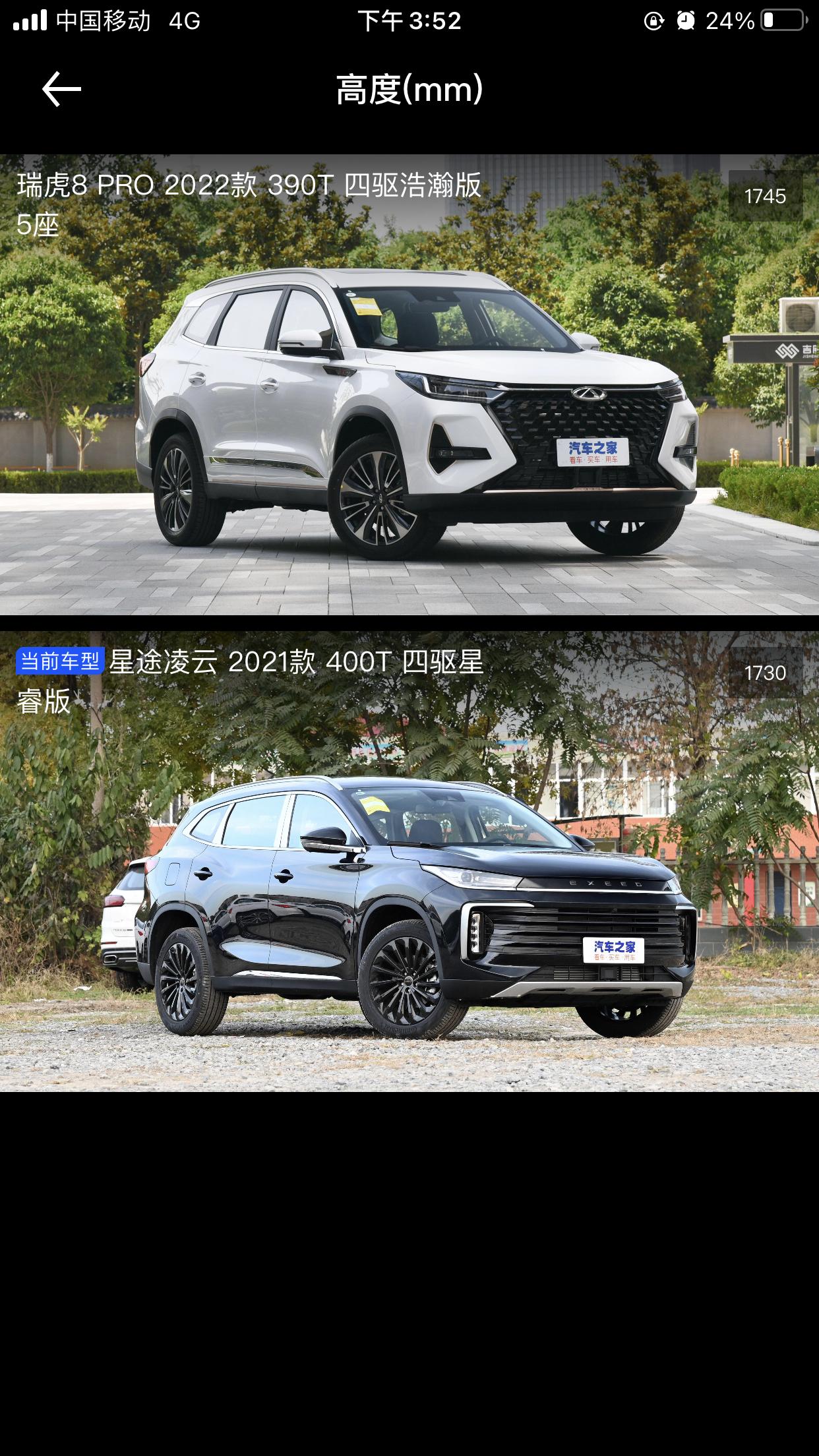 奇瑞瑞虎8 PRO 你们说，8pro  2.0T四驱浩瀚五座，与四驱凌云400t星睿，价格差不多，怎么选？纠结。