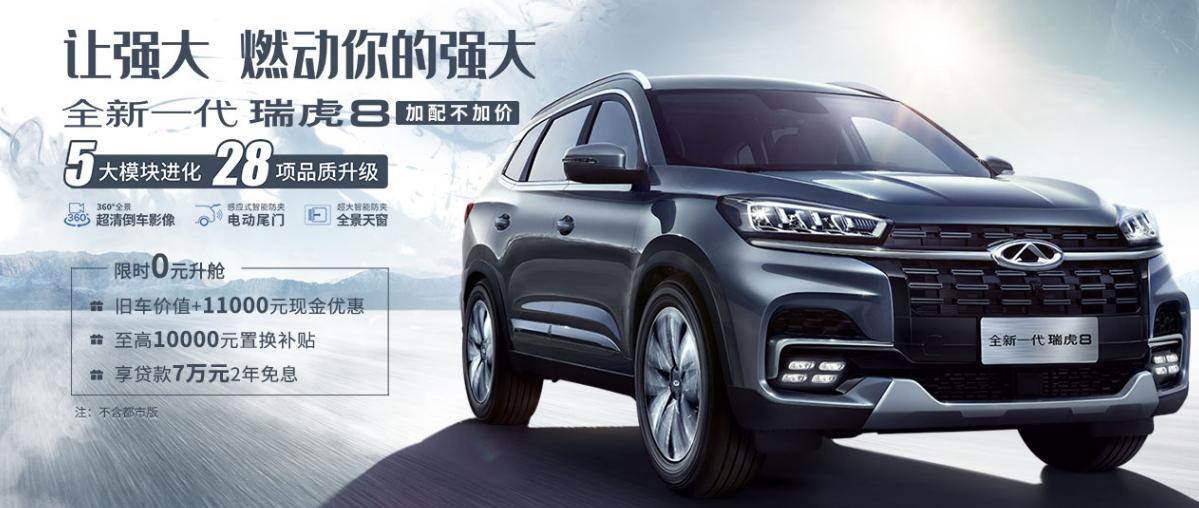 现在4月份啦，瑞虎8有什么最新优惠政策吗？