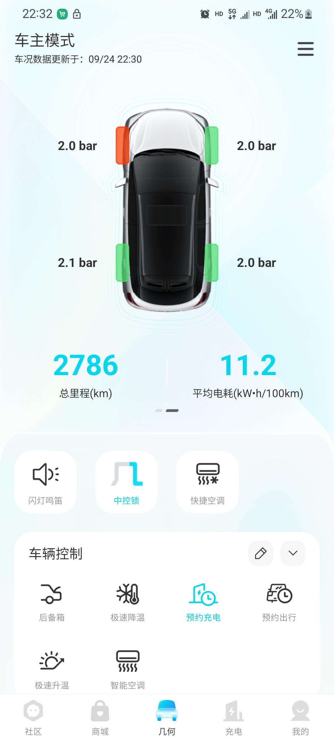 几何几何E 这车轮胎是不是漏气，每隔一个月需要充气