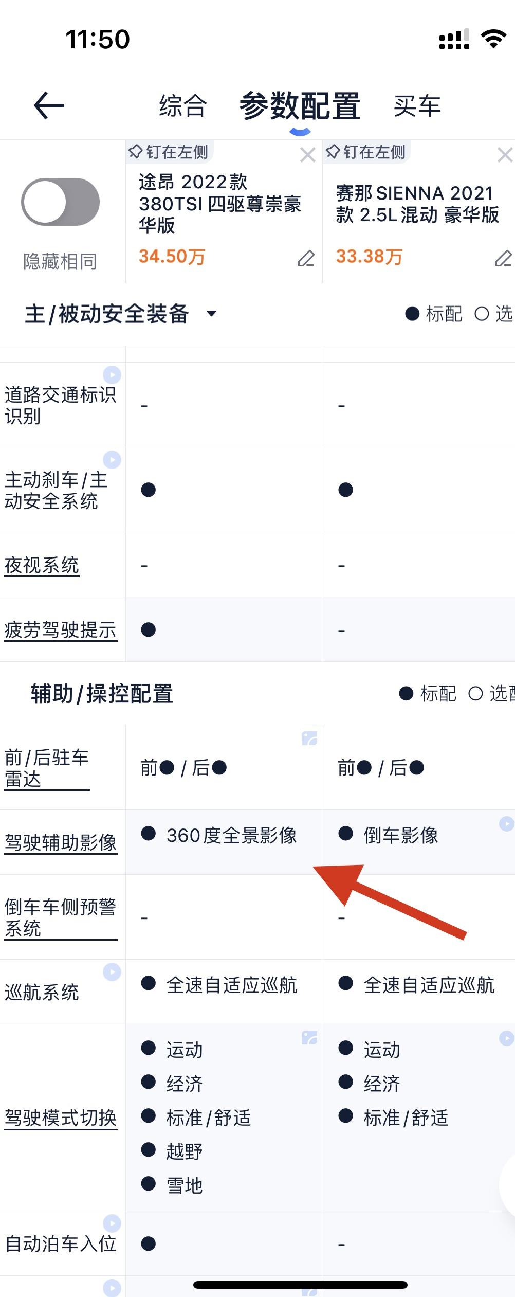 大众途昂 准备提车时发现大众的一个套路，店内画册和网站上标注的380尊贵豪华版，含有360、变道辅助、车道保持、开门提醒