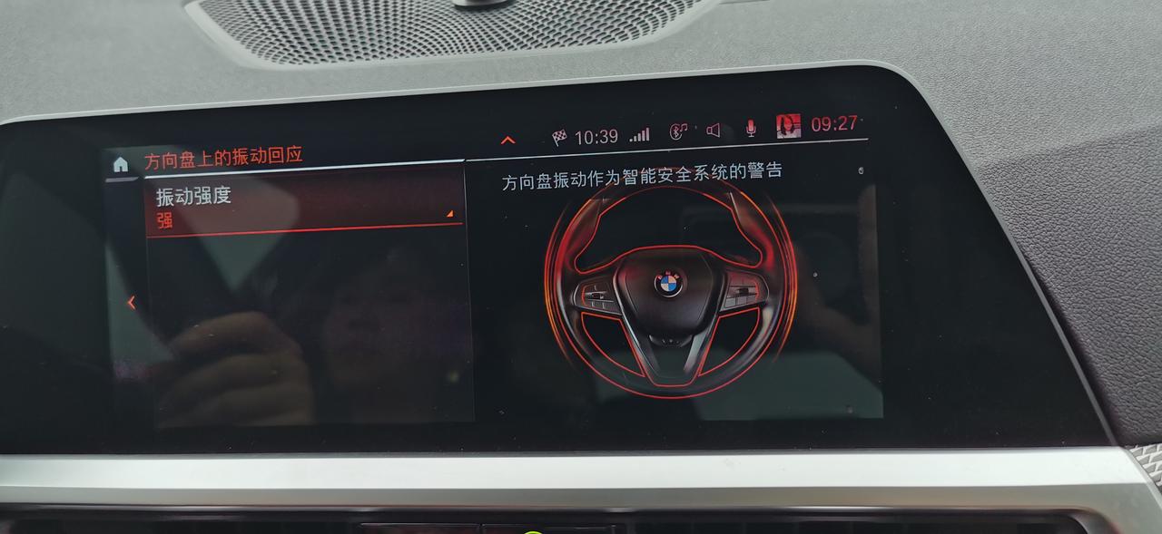 宝马3系 车友们，车子车道偏离辅助功能，我选择的是“仅必要时”，转向干预 未勾选，方向盘振动强度选择的“高”跑高速时，行