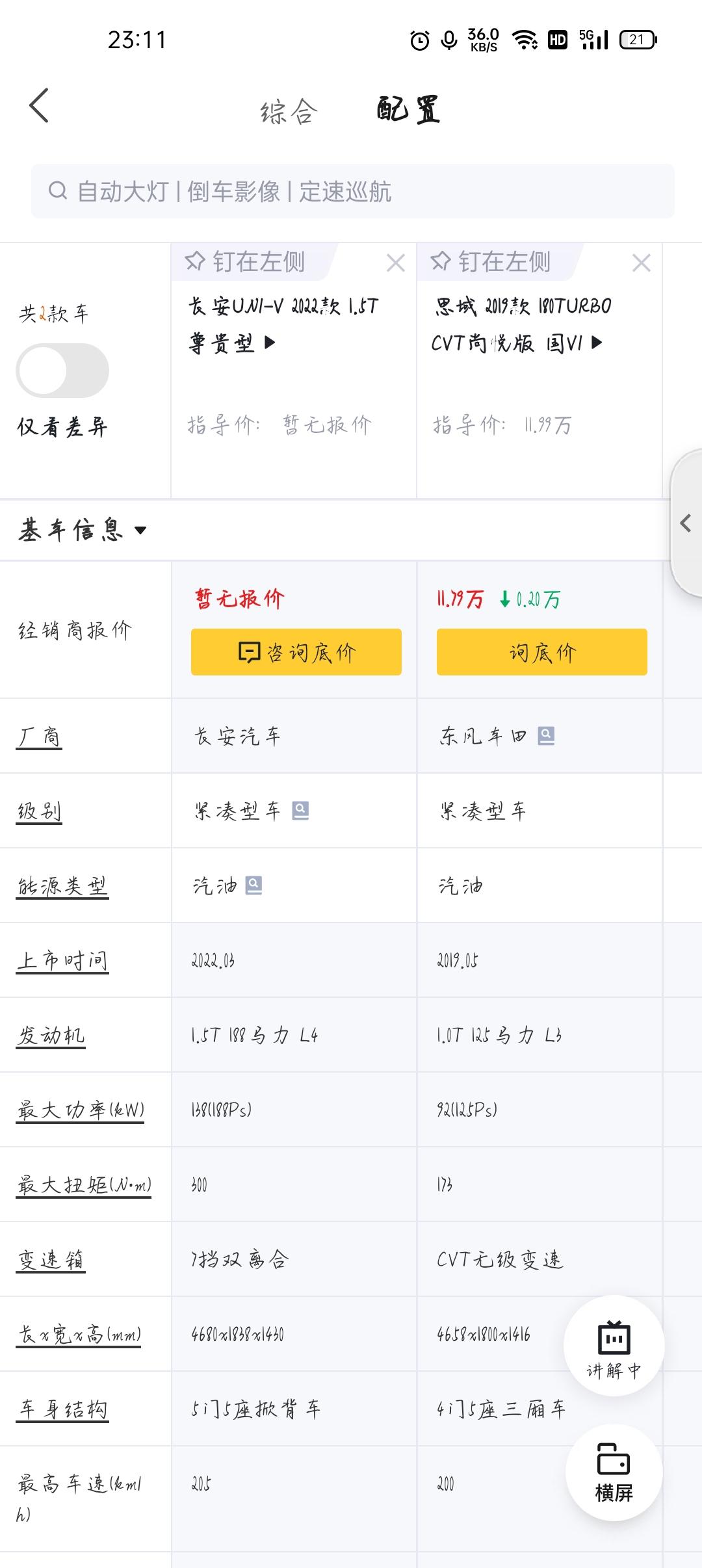 长安UNI-V 哥哥们 uni-v和思域选个哪个啊 现在正在纠结