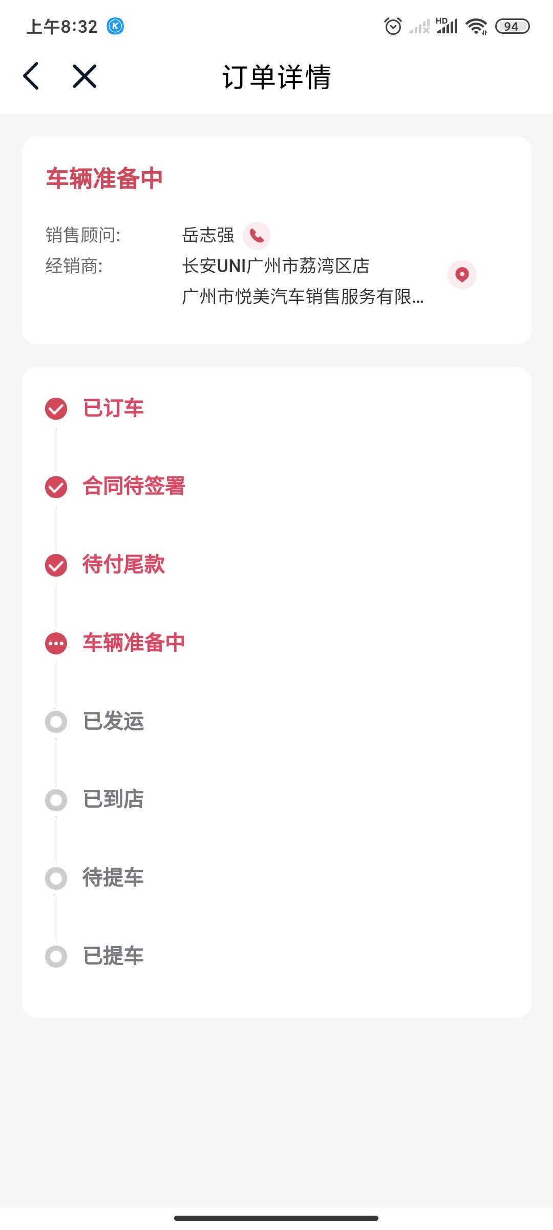 长安UNI-V 到了这里，离提车很远吗？