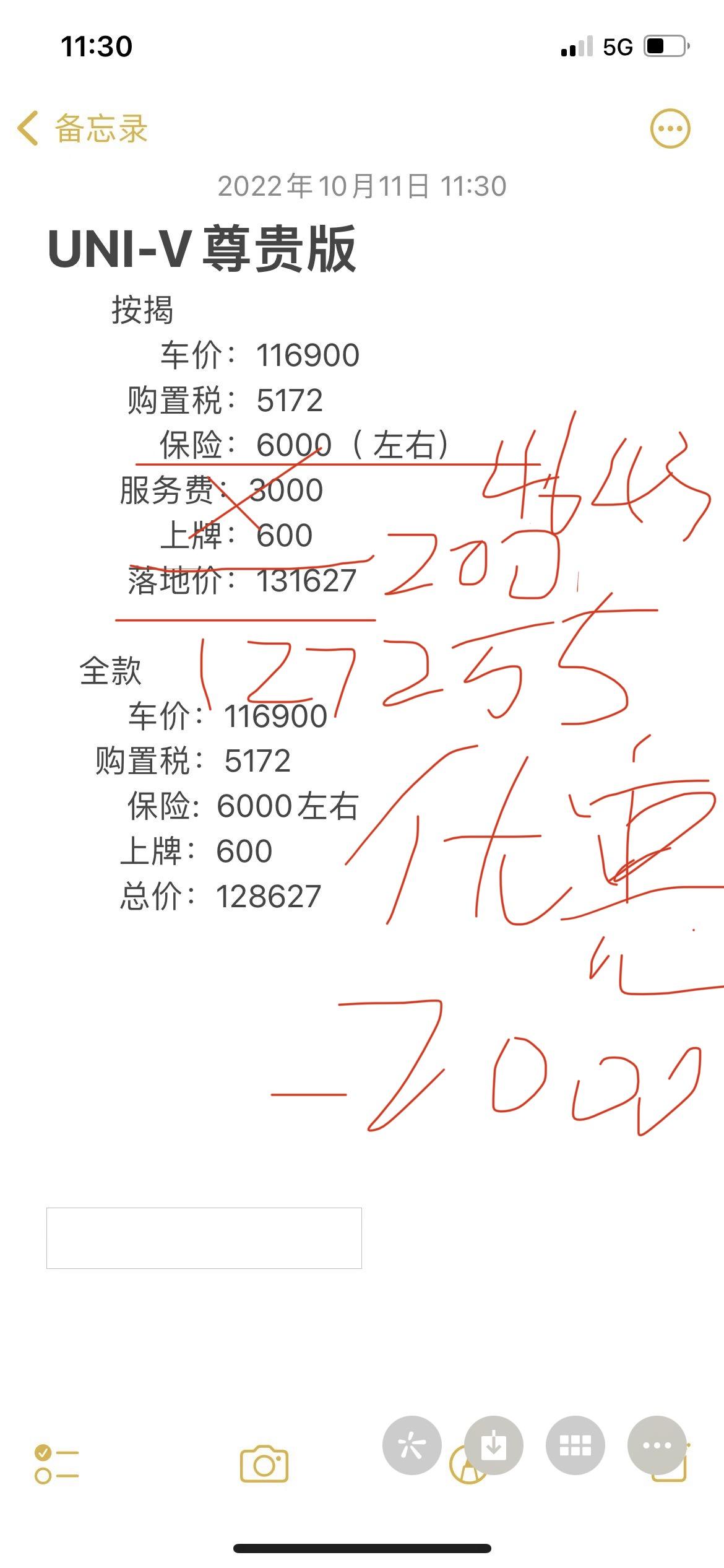 长安UNI-V 今天联系销售 她说我给她一个方案我就安装她算下来的价格砍了一下没想到居然申请成功了 大家看看贵了吗 当时