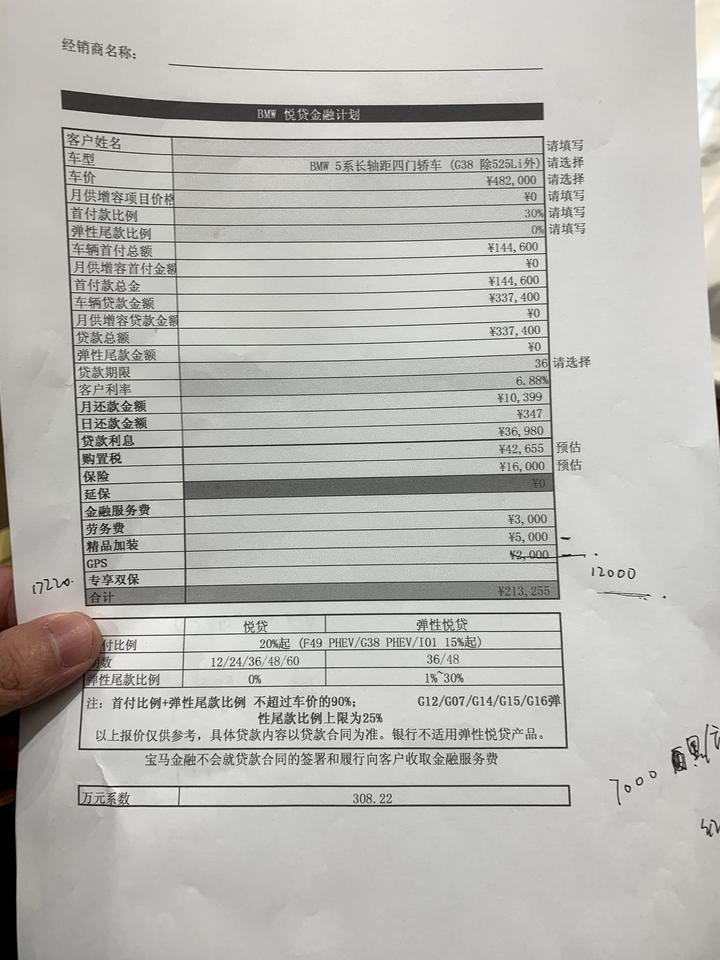 宝马5系 坐标：湖北武汉车型：宝马530Li 尊享M运动优惠：25000元附加费用挺多，图片上的价格最终砍了2000下来