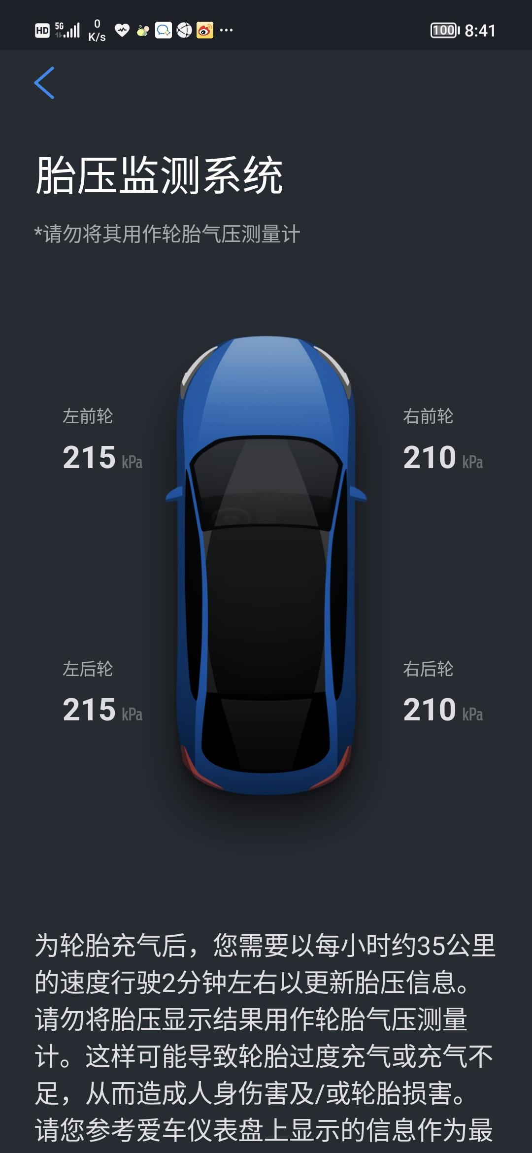 福特福克斯 兄弟们，我这胎压是不是有点低冷车状态