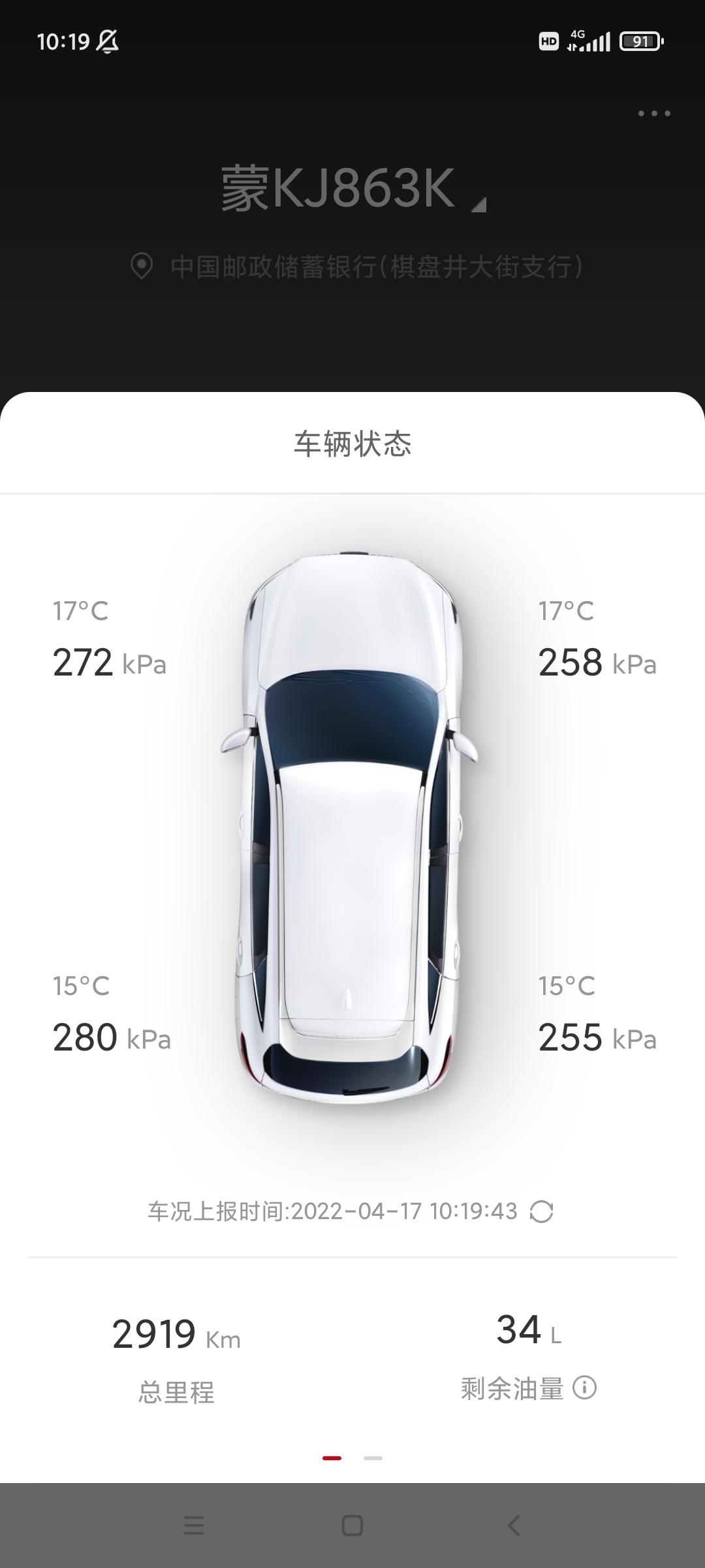 哈弗赤兔 看看我这个胎压是不是太高了，买下就是这样
