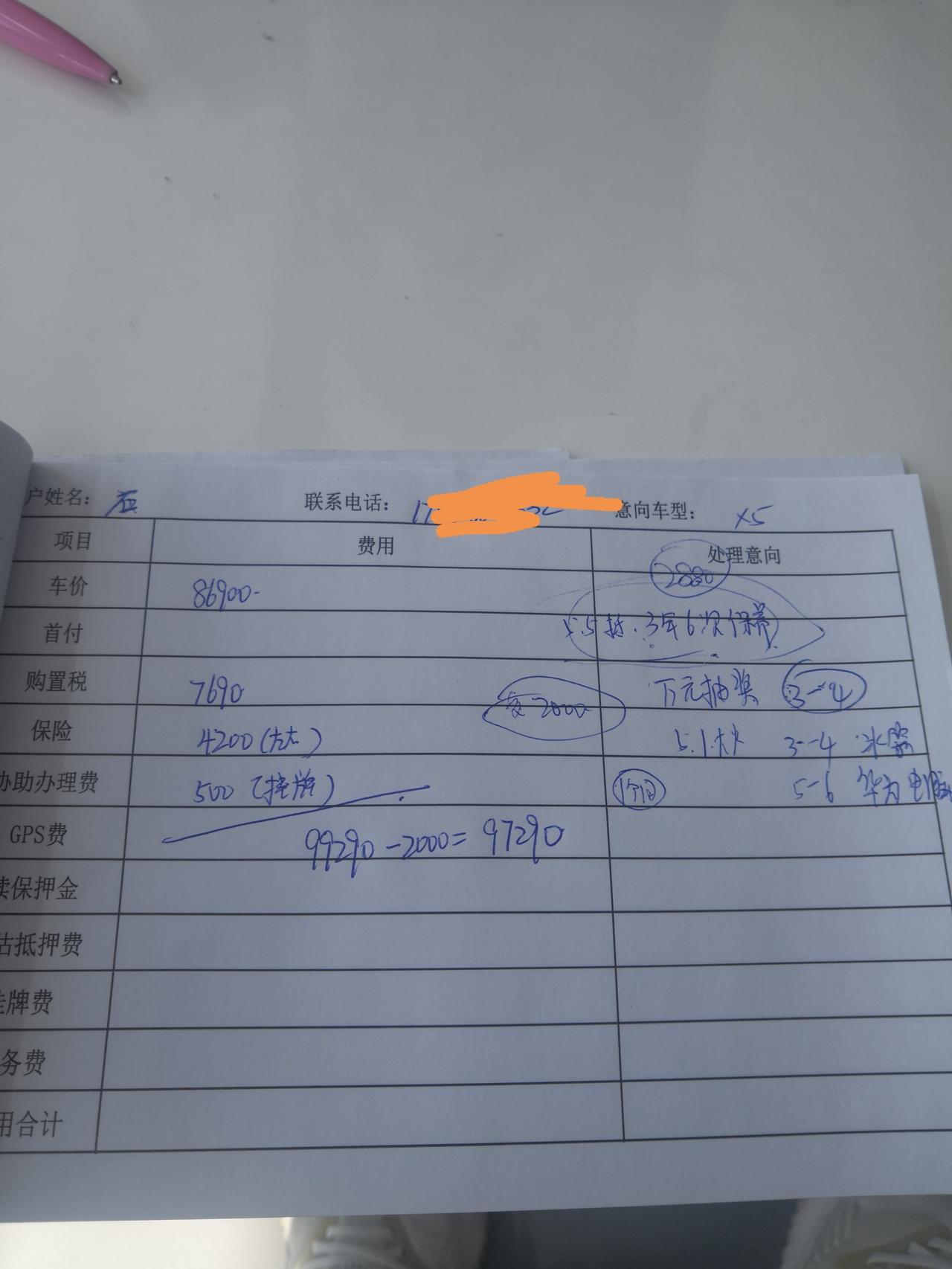 长安欧尚X5 各位大佬看一下，这是去看的1.6的8.69那一款。只有优惠2000给加油卡，裸车一点优惠没有。还能在讲嘛？