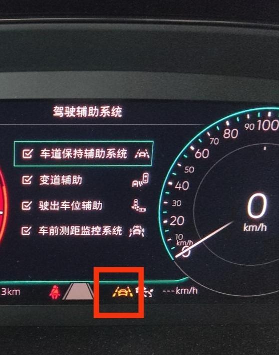 大众帕萨特 车道保持辅助一打开，仪表就显示黄色图标？正常吗？不应该是白色吗？自适应就是白色(先看图1、再看图2)