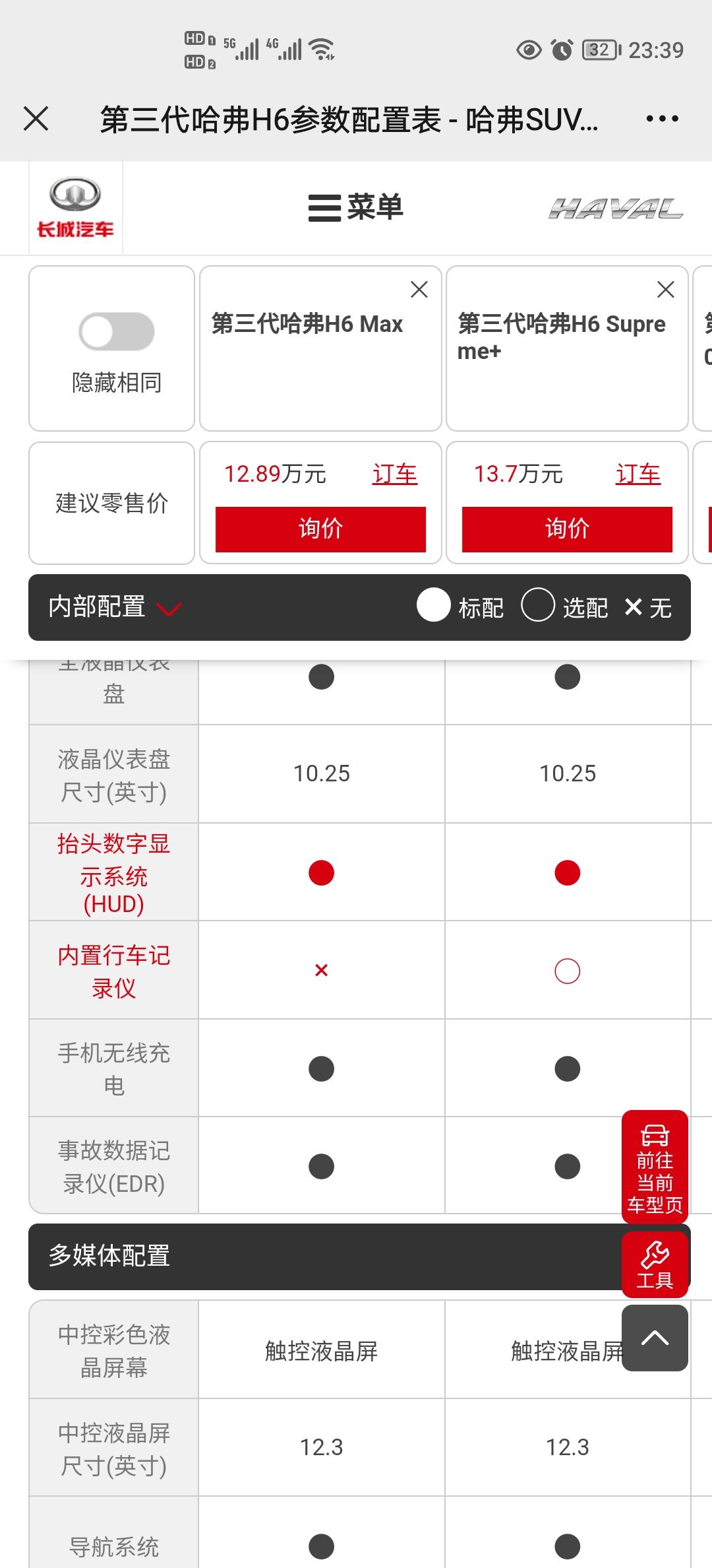 三代哈弗H6supreme+ 内置的行车记录仪，怎么加装。去4S店问了说没有。