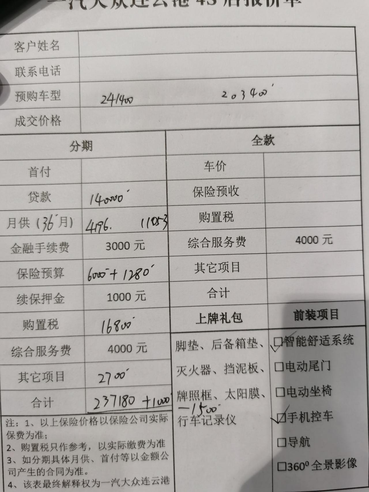 大众迈腾 330豪华版，24万8（包含利息），贵吗