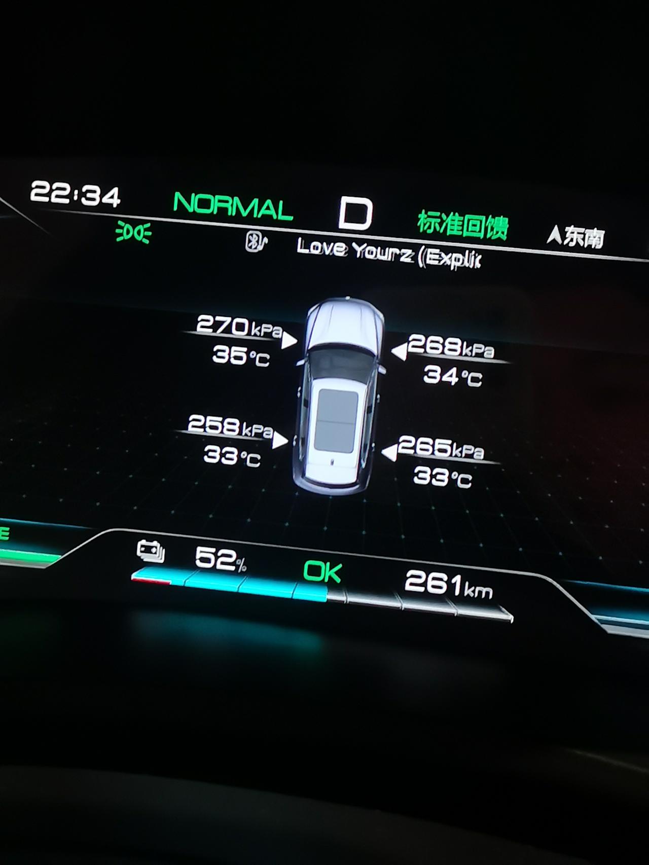 比亚迪宋PLUS EV 这是个胎压正常吗？4s打的