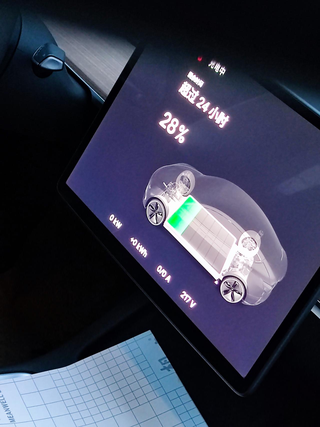 特斯拉Model 3 特斯拉model3充电绿灯闪烁但是没有里程增加，是怎么回事，前几天还好好的！