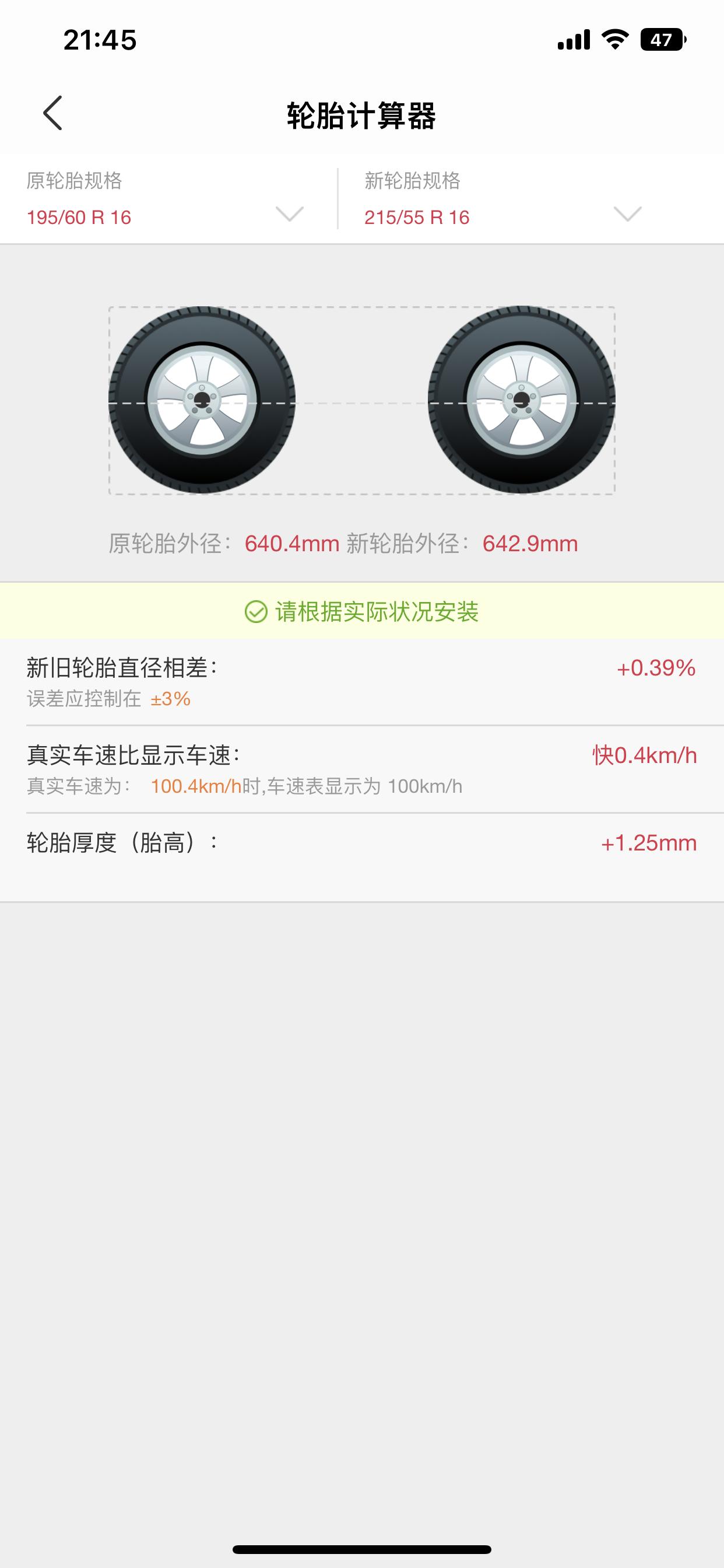 比亚迪海豚 有大佬能看看么？时尚版是16寸的轮毂，在不更换轮毂的情况下把轮胎换成马牌uc6 215 55 r16的可以么