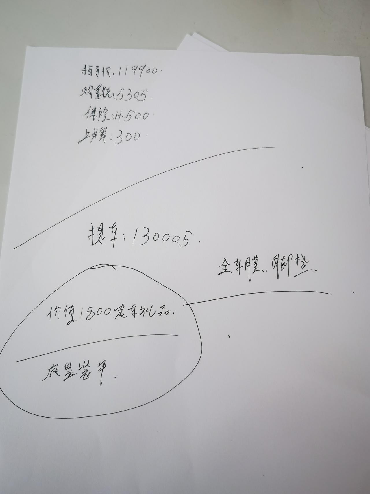 奇瑞艾瑞泽8 车价119900购置税5300保险4500上牌费300总共13万全款送膜垫子麻烦大家参详一下