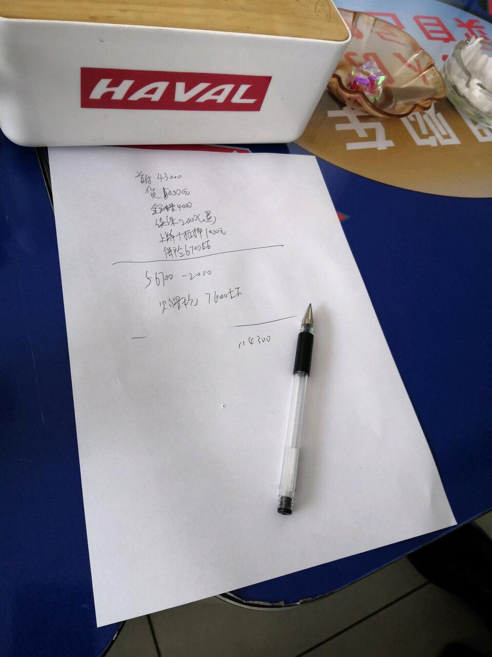 哈弗h6-今天去店里看的，看上19版的了，不过19版的只有冠军以上的。各位看下，还能怎么砍？坐标南阳