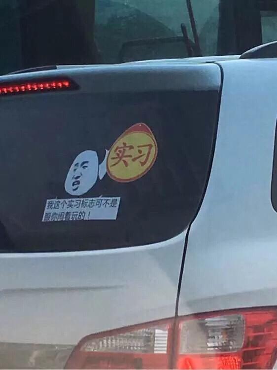 有没有比较适合思域的贴纸或者句子，语句也行，我想不那么拉仇恨，感觉开在路上大家都会额外照顾“思域”
或者恶搞本田标的也行。
我想让大家觉得我是个中二少年放过我#(滑稽)