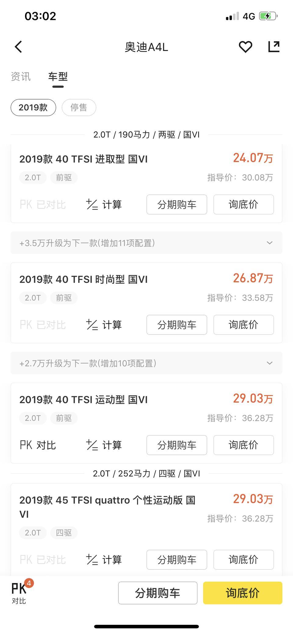 奥迪a4l-本人小萌新一个，在这想问一下各位老司机，首付15万预算能提a4L个运吗？顶配首付是多少？？时尚首付是多少？