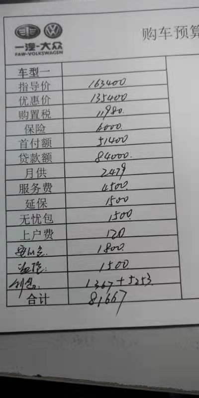 速腾1.4自舒版，这个价格合适吗？无忧包和什么安心保必须买吗。