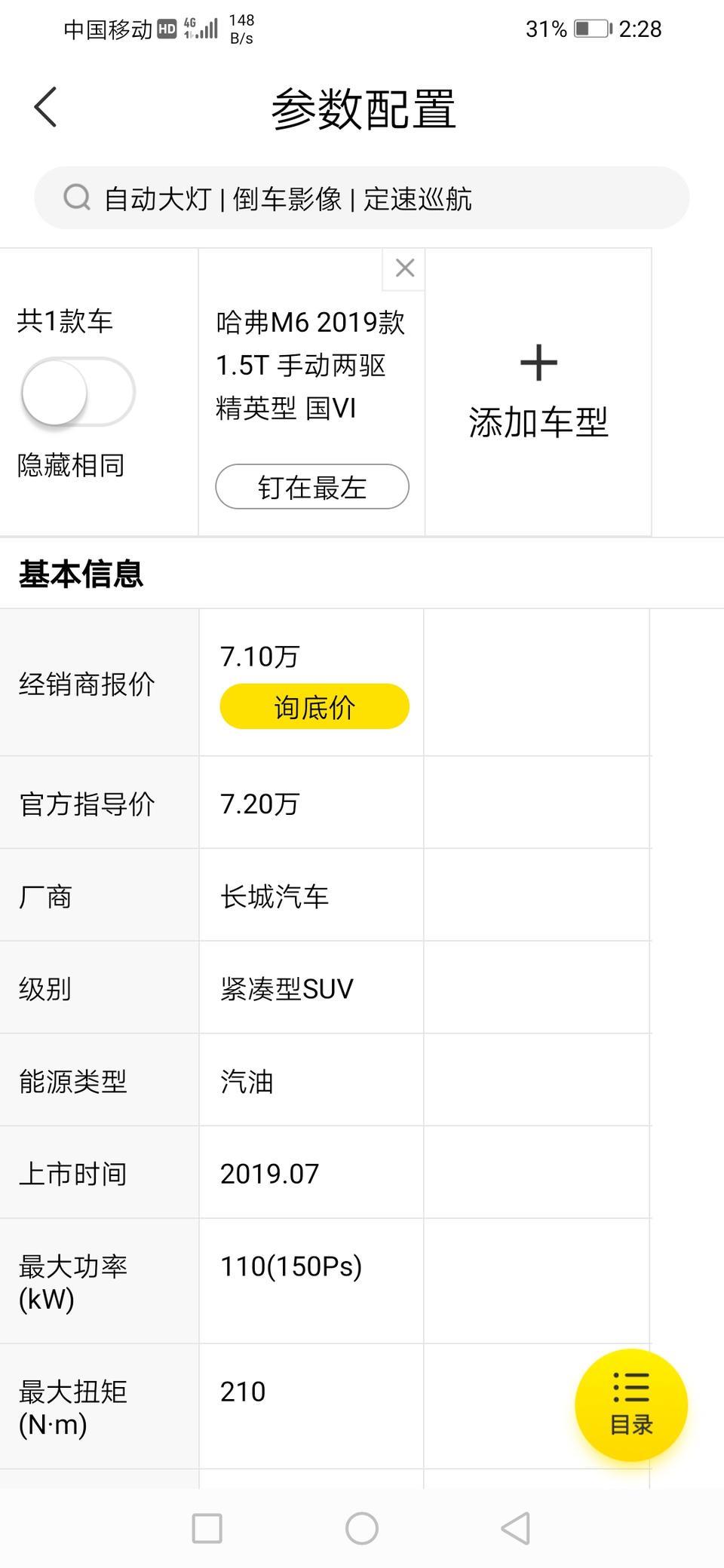 哈弗M6 1.5T手动两驱精英型国六这款车怎么样，