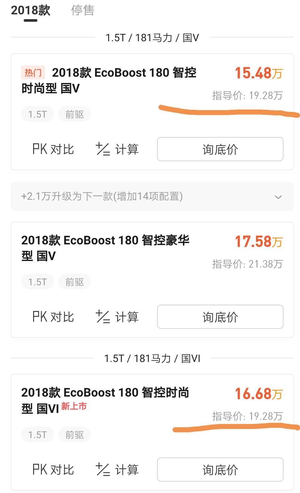 为什么蒙迪欧180智控时尚版的车型，国五和国六报价会差一万多？ 就因为排放标准升了一下？