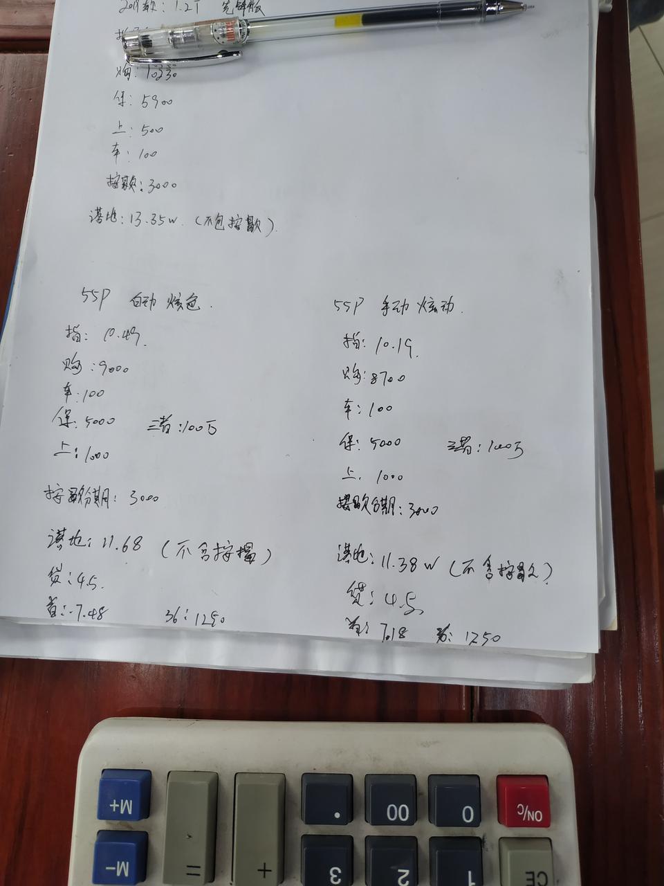 长安cs55 plus-今天去看了长安cs55pLUs这是销售给的报价，这两款不知贵不贵？大家帮忙看一下。