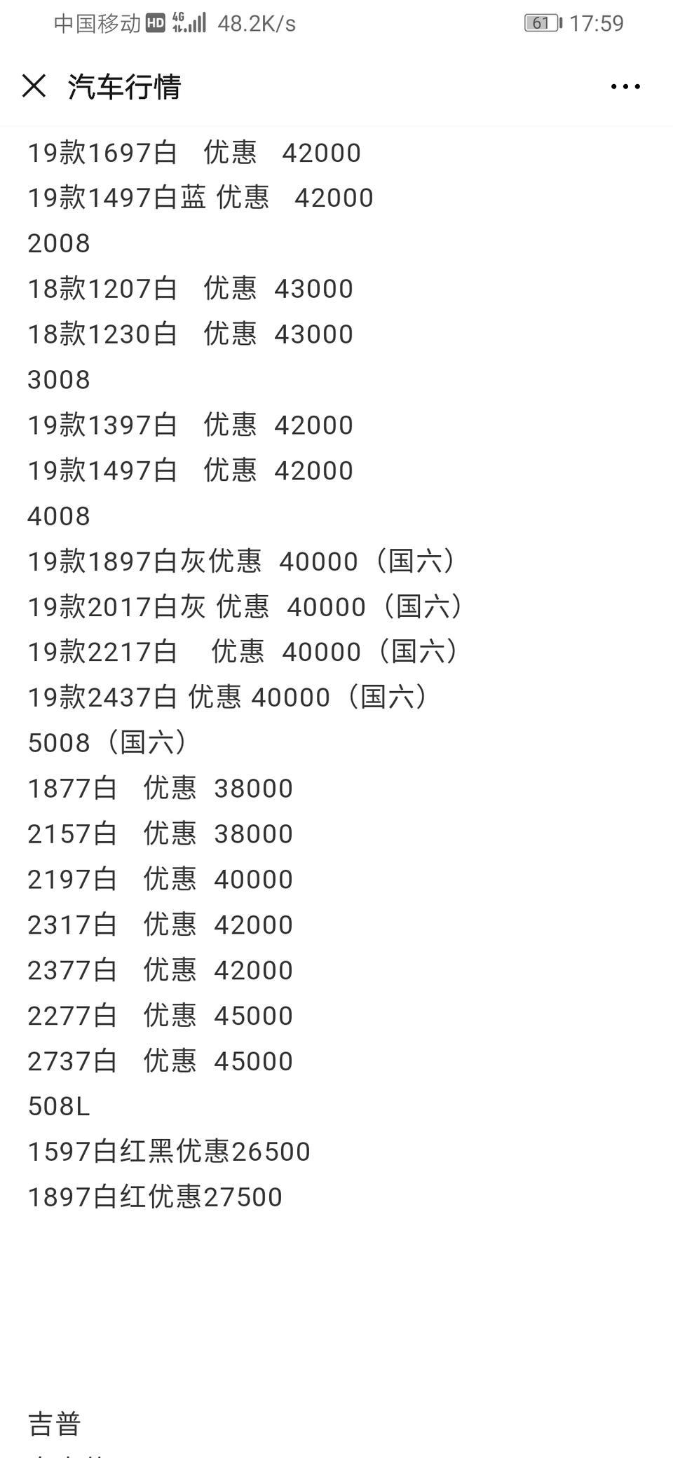标致508l-想问下现在508L现在真这么高优惠了吗？是综合优惠还是裸车优惠。谢谢。。