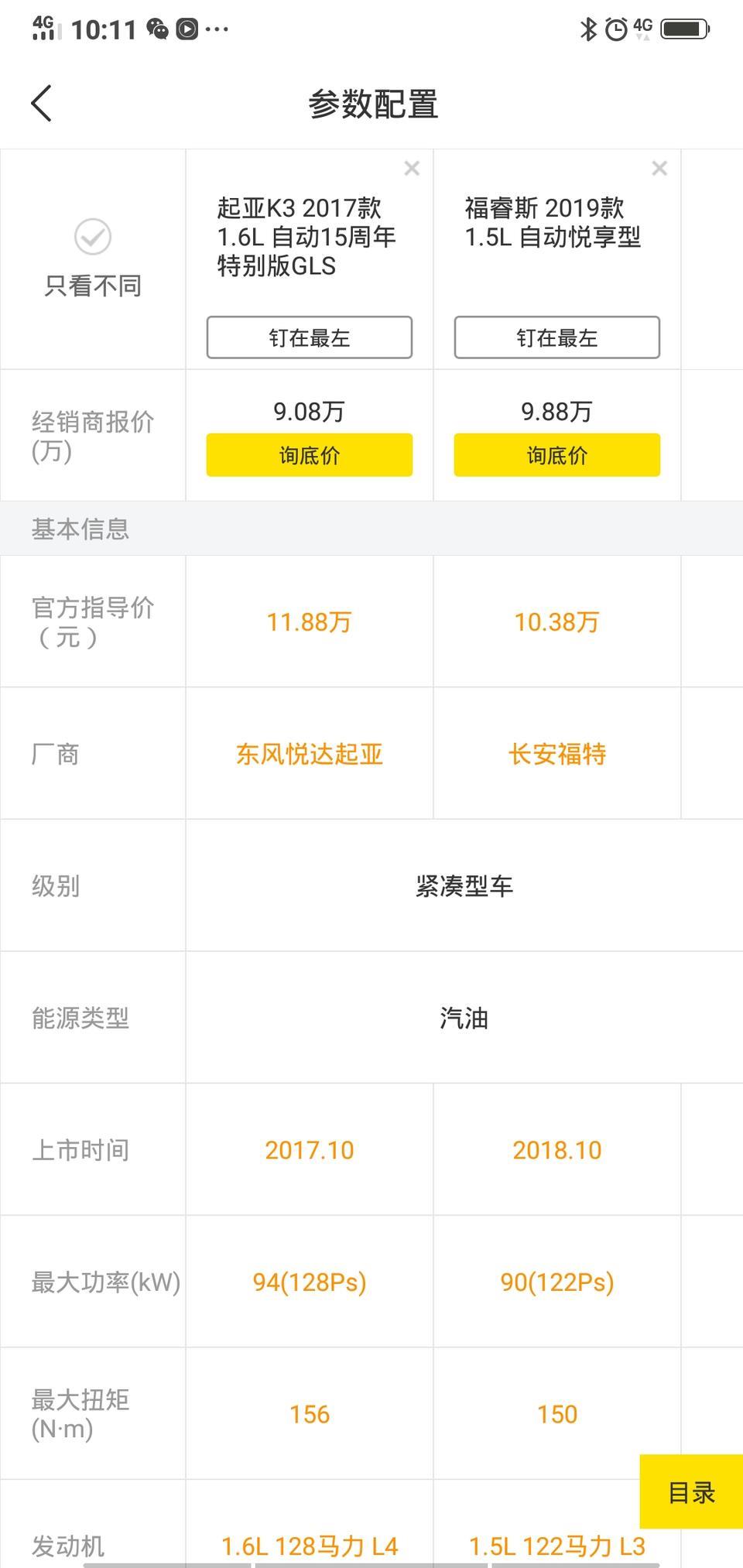福睿斯-这两款车 那个车好一点