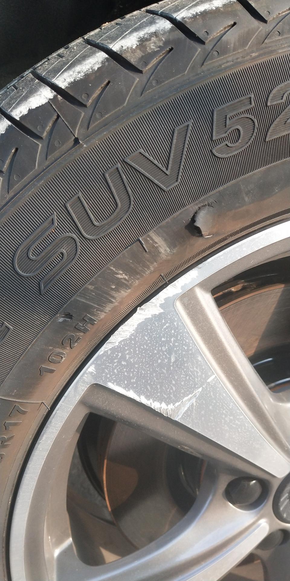 哈弗h6 coupe-请问，车刚堤来一星期轮胎就划了，问题大吗？