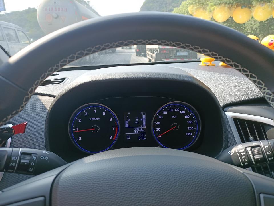 快两个月的车，这个跑高速油耗怎么样？开着空调   17款，1.6现代ix25