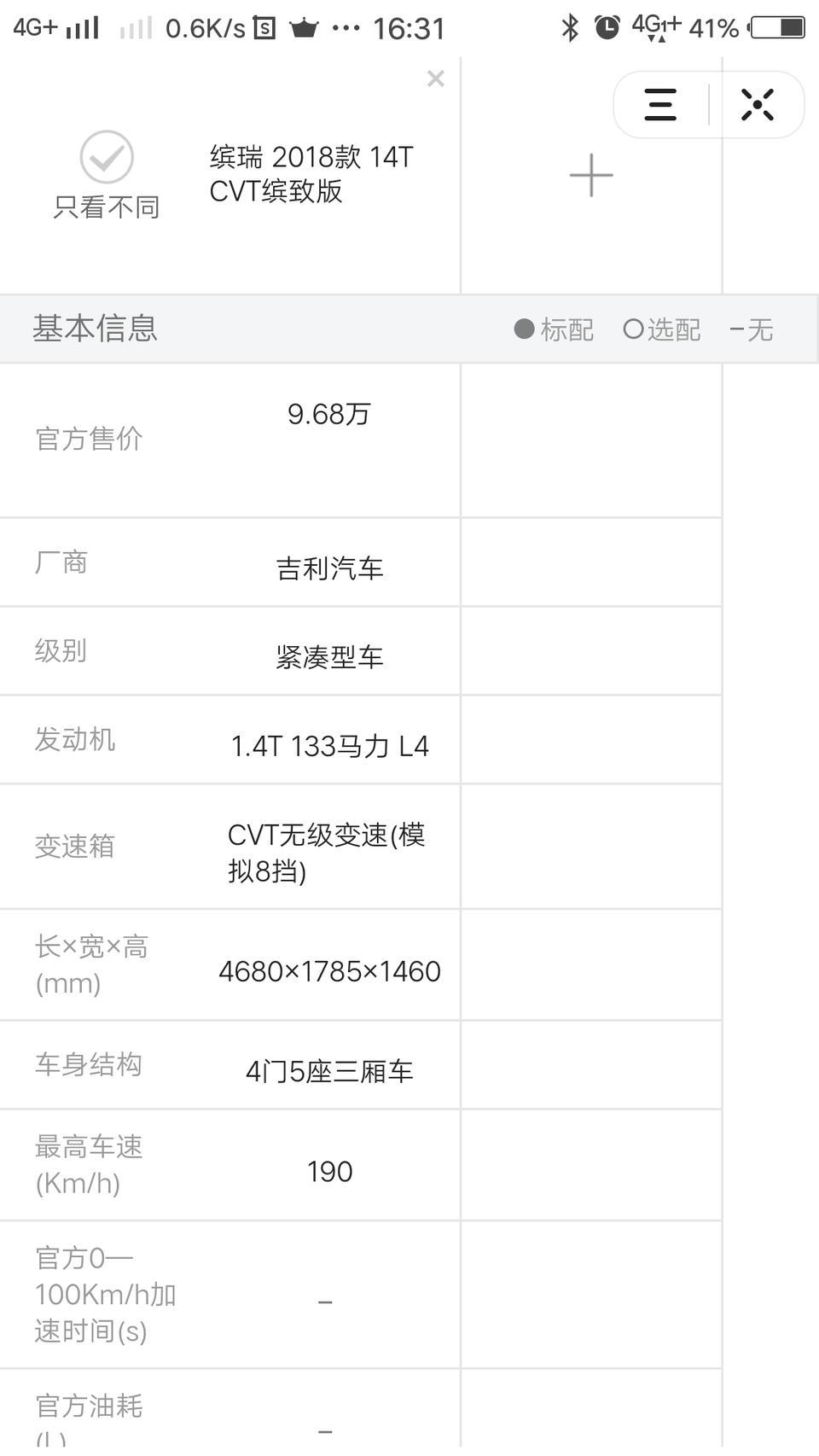 缤瑞-请问大神些，滨瑞1.4T四缸槟致板油耗多少，官方没公布呢