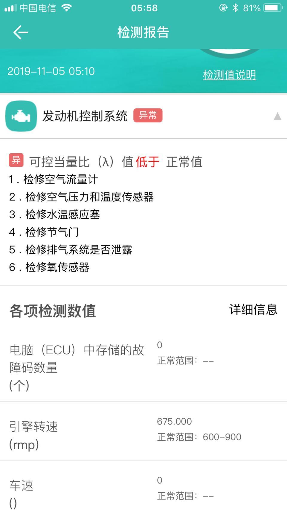 17款奇骏这是什么故障 没有故障灯 自己用OBD检测的