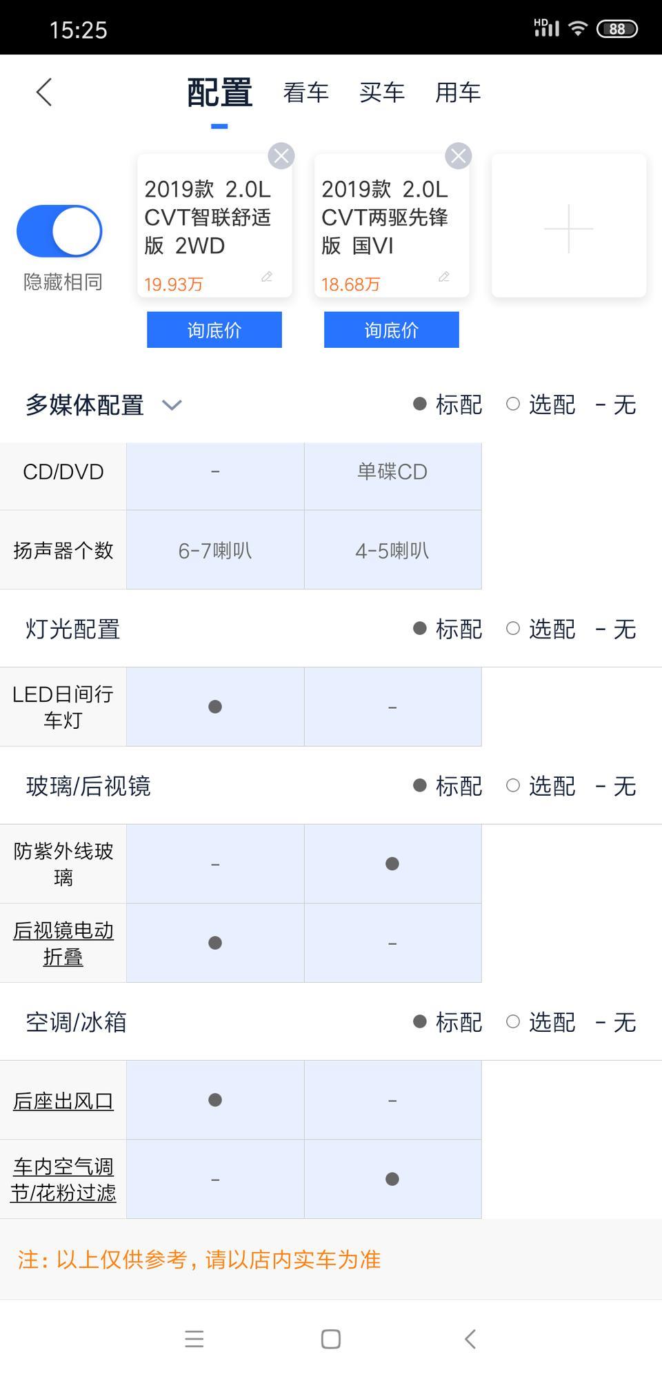 奇骏智联舒适版19.6万，荣放先锋版（配大屏真皮座椅）18.6万，选哪个好？