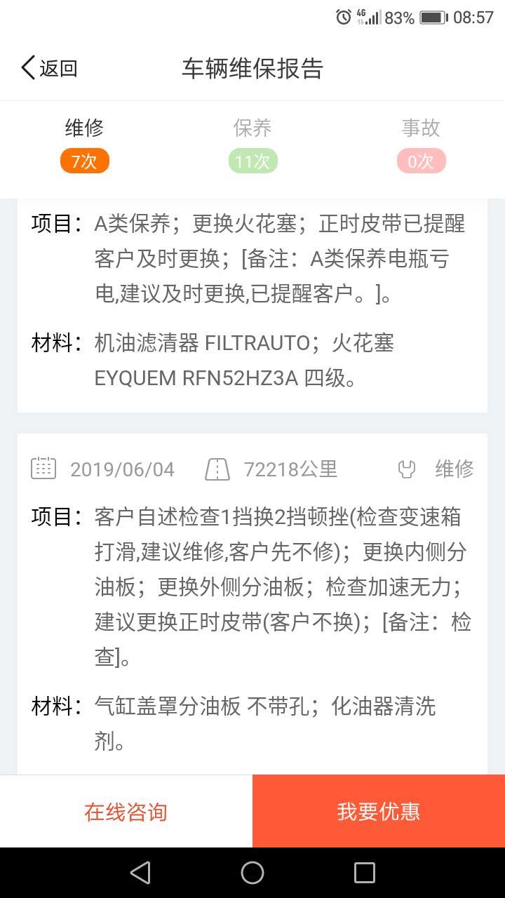 标致308-你好，看了一个二手13款308想入手，但是看到4s保养记录上正时皮带，内侧，外侧分油板，要换！这车问题大不大？还请给个建议！谢谢?