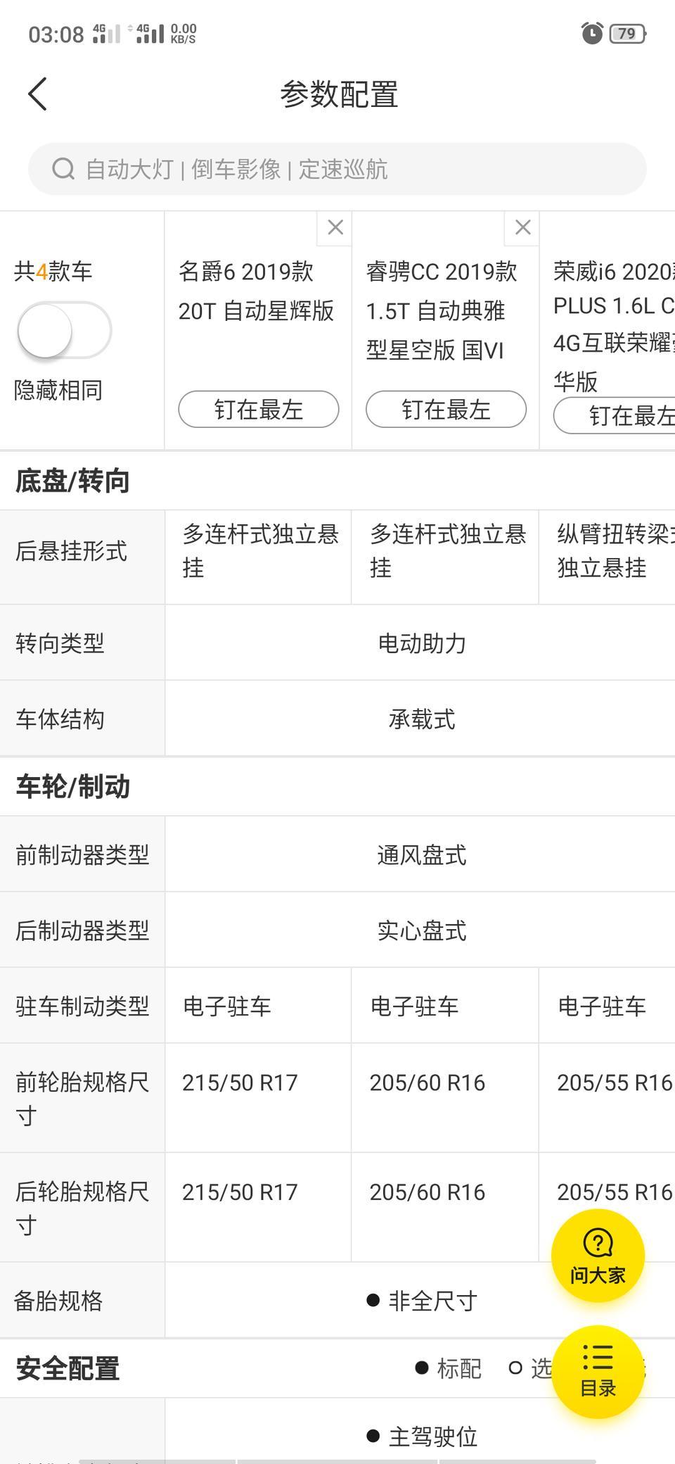 荣威i6-这4款车  哪个好一点  自己家用