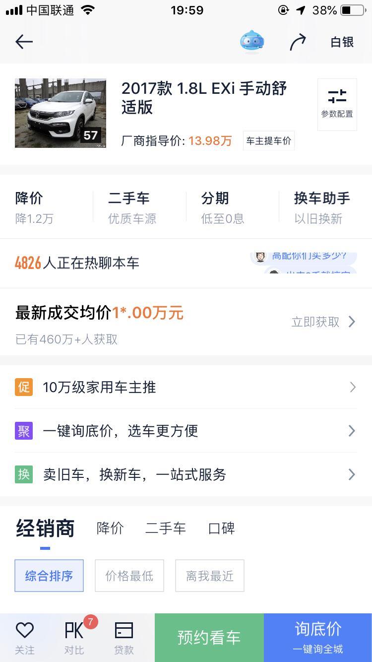 求助19款东风风神AX7，和本田XRV那个更好一点1855