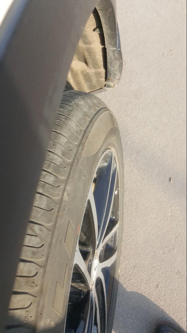 奔腾x40-轮胎轻微鼓包还能用吗？